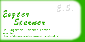 eszter sterner business card